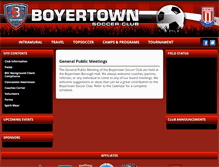 Tablet Screenshot of boyertownsoccerclub.net